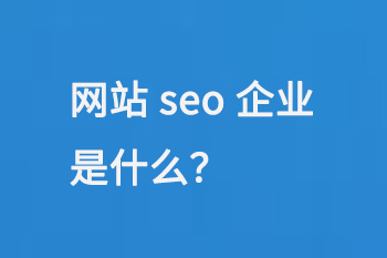 網(wǎng)站seo企業(yè)是什么？