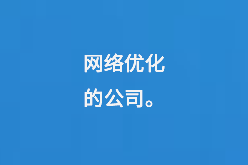 網(wǎng)絡(luò)優(yōu)化的公司